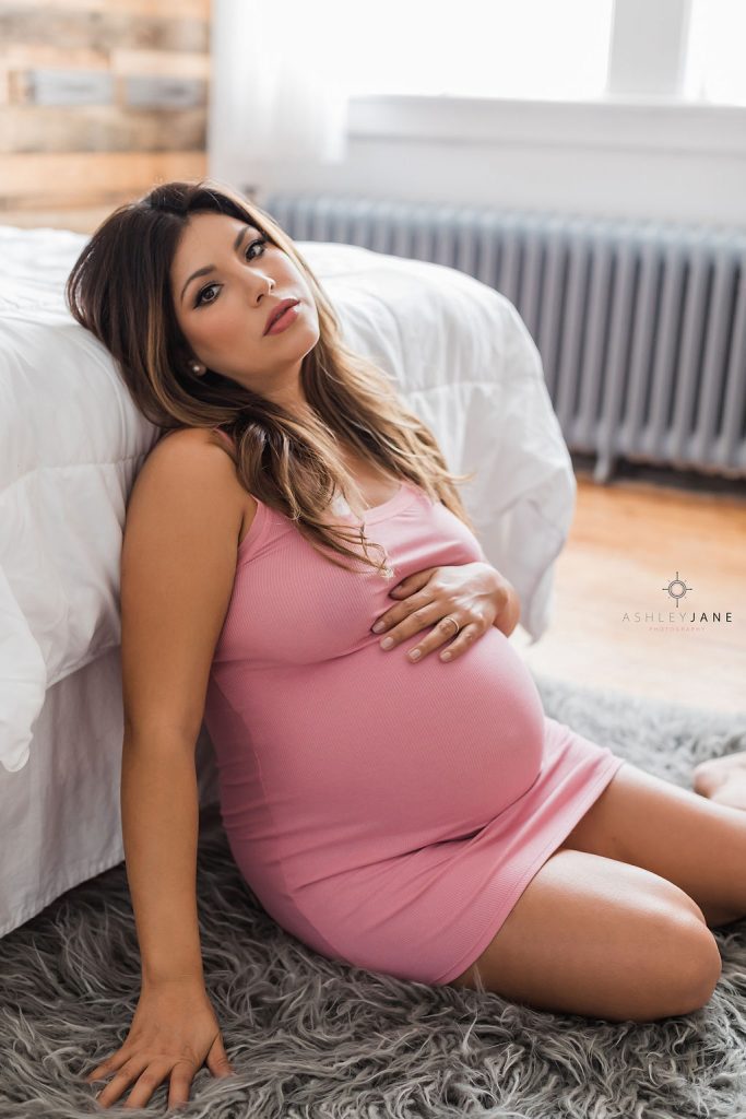 Classy Maternity Boudoir Session 