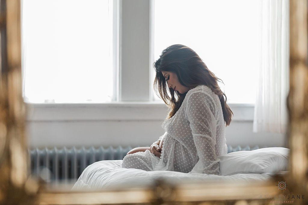 Gorgeous Maternity Boudoir Session with Ashley Jane Photography