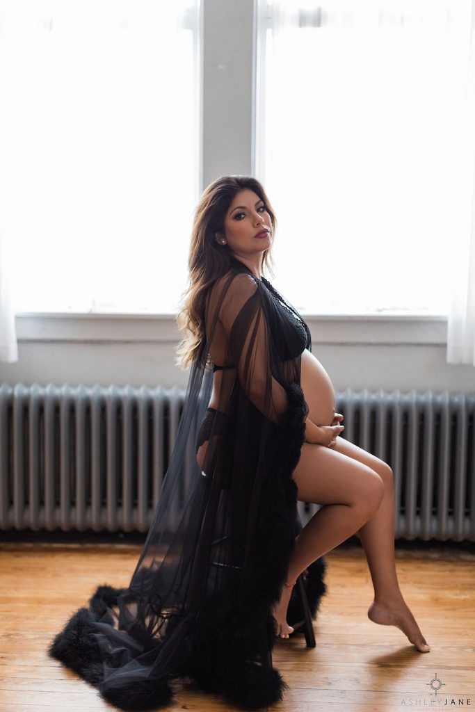 Maternity Boudoir Session with Ashley Jane Photography